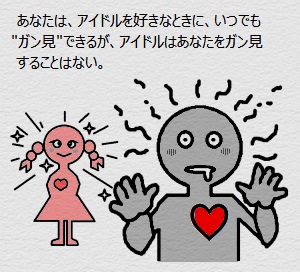 アイドルの姿をガン見できる