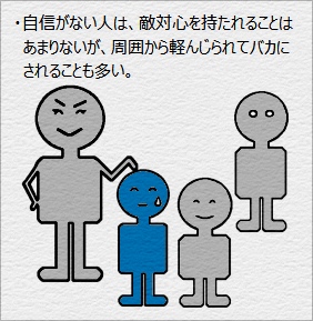 自信がない人（人間関係）