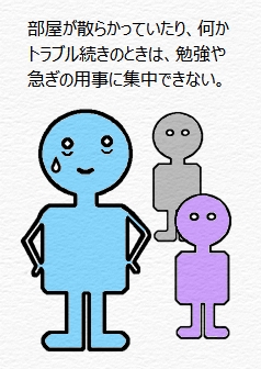 集中できないの図